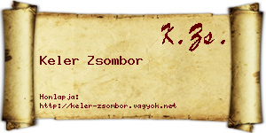 Keler Zsombor névjegykártya